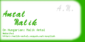 antal malik business card